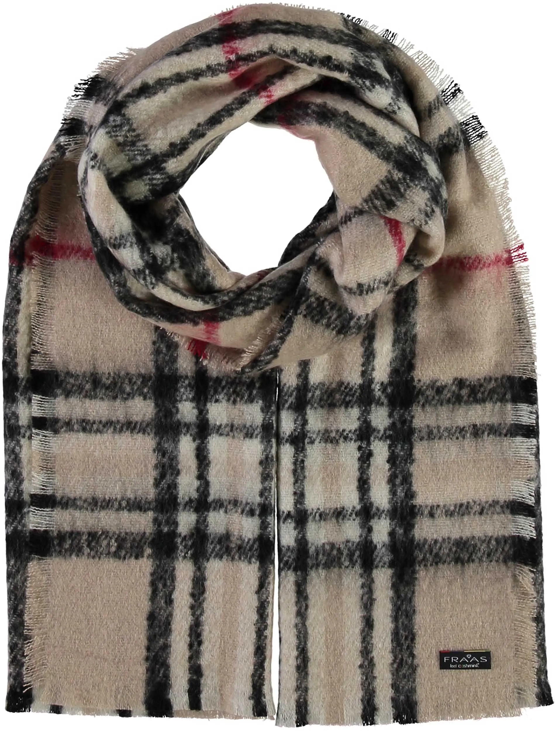 FRAAS Plaid Boucle Woven Scarf