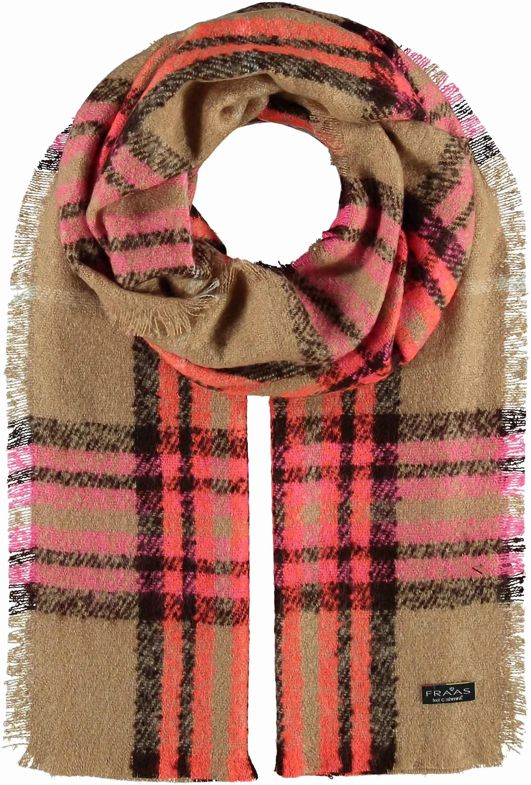 FRAAS Plaid Boucle Woven Scarf