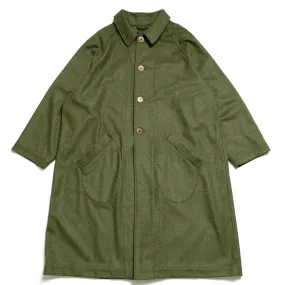 FRANK LEDER - Military Green Wool Long Coat - FL-022014