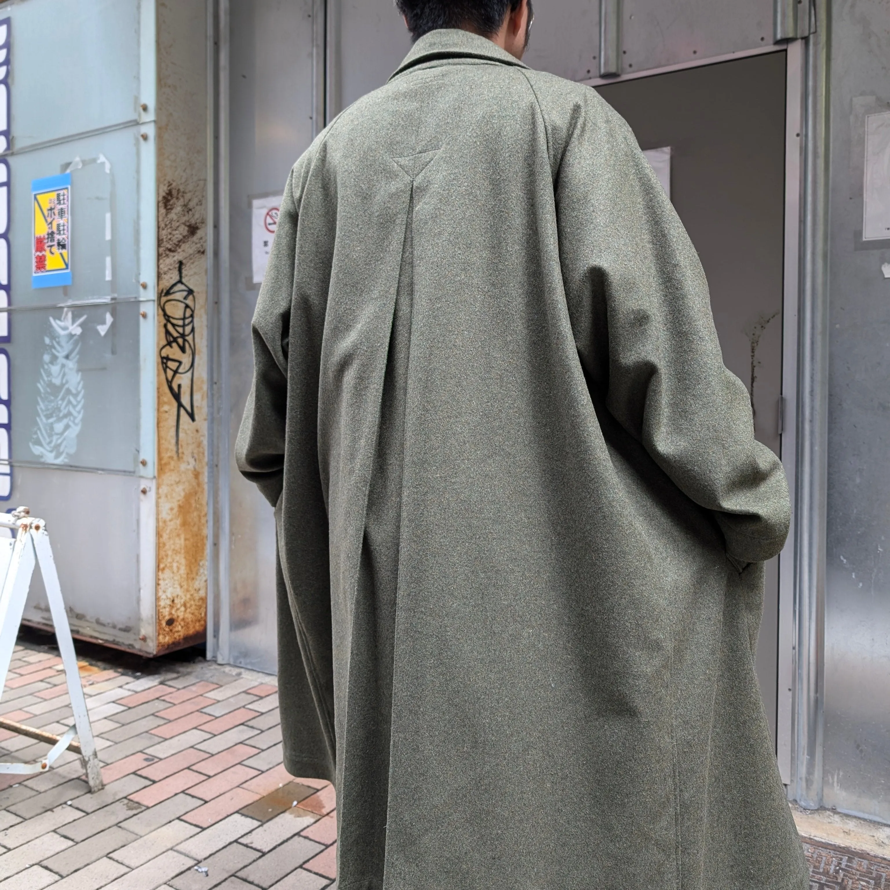 FRANK LEDER - Military Green Wool Long Coat - FL-022014