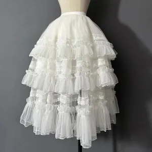 Gorgeous Lolita Underskirt Fluffy Tutu Skirt with Layered Ruffles