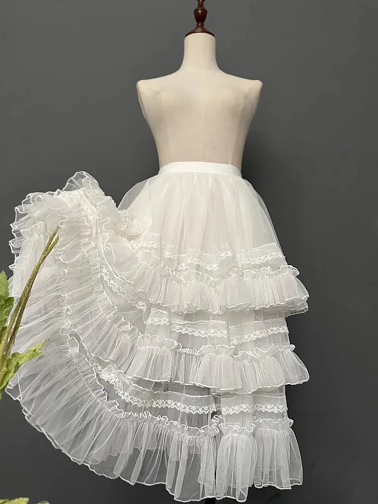 Gorgeous Lolita Underskirt Fluffy Tutu Skirt with Layered Ruffles