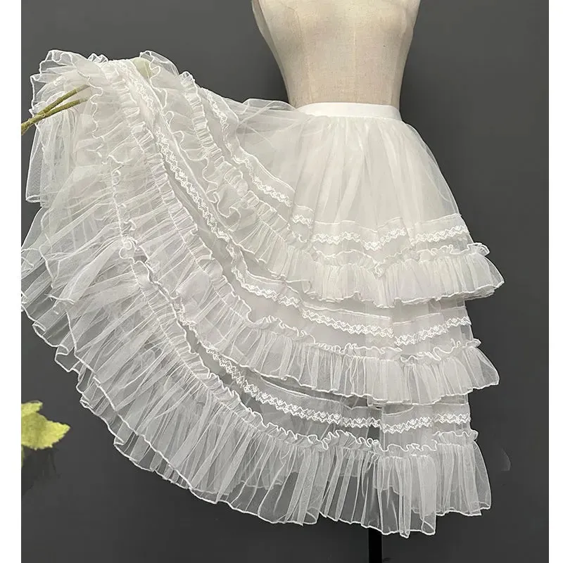 Gorgeous Lolita Underskirt Fluffy Tutu Skirt with Layered Ruffles