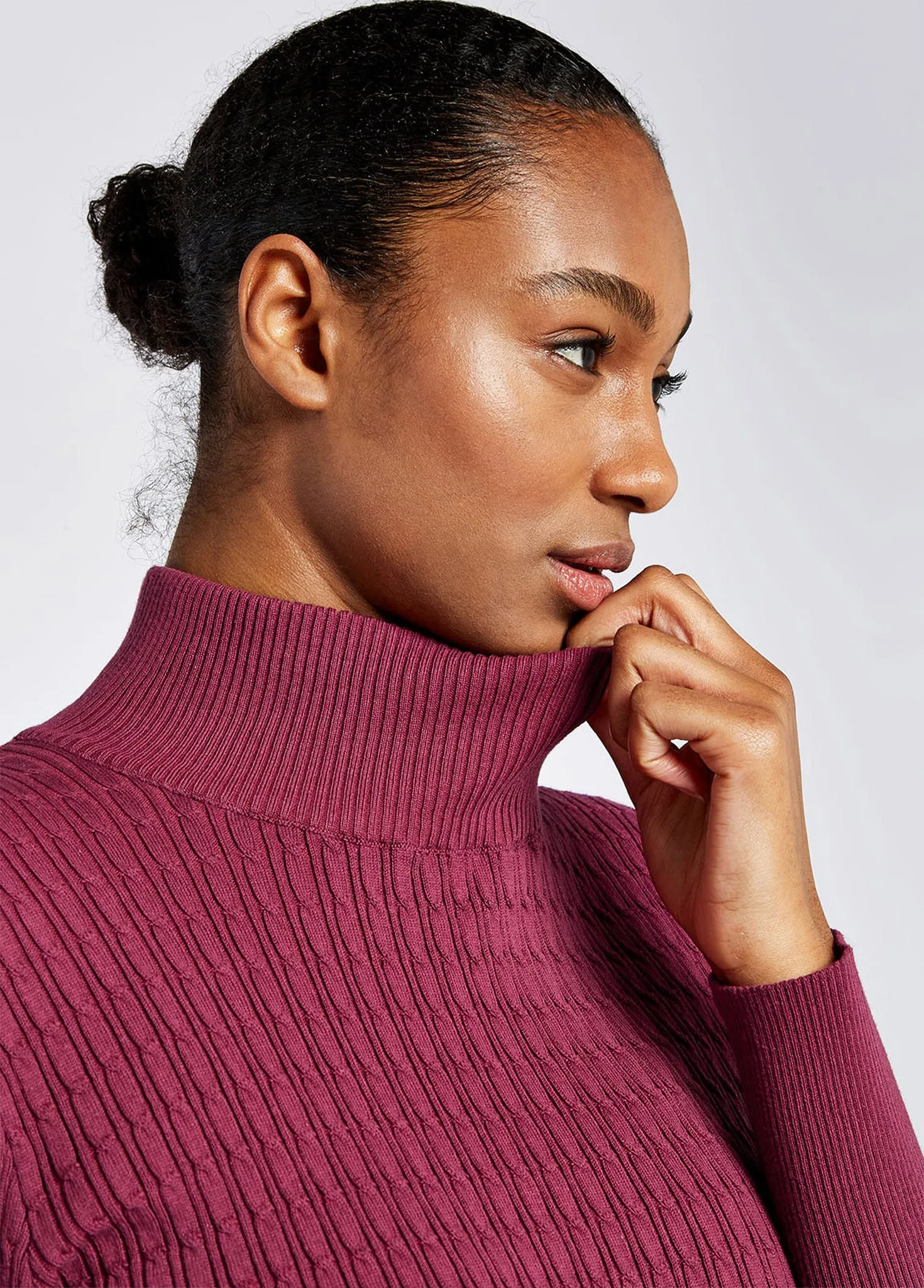 Hacketstown Funnel Neck Sweater - Currant