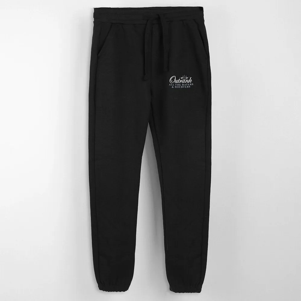 Haters and Doubters Embroidered Joggers