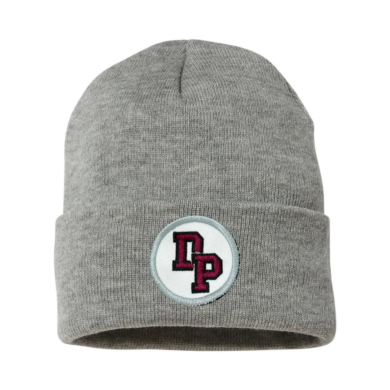 Heather Gray De Pere Interlocking DP Beanie Winter Fleece Lined Hat