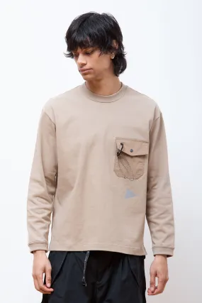 Heavy Cotton Pocket LS T-Shirt L.Beige