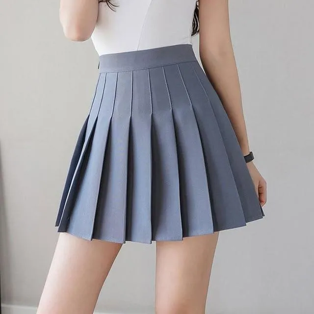 High Waist Pleated Skort