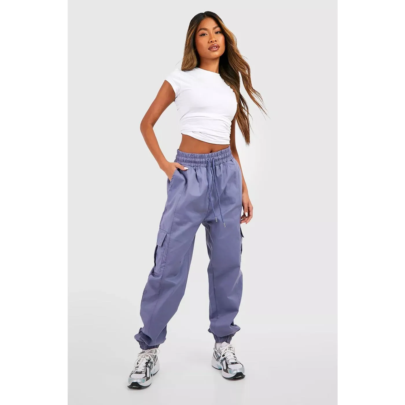 High Waisted Cargo Pocket Joggers