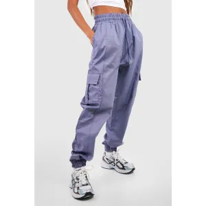 High Waisted Cargo Pocket Joggers