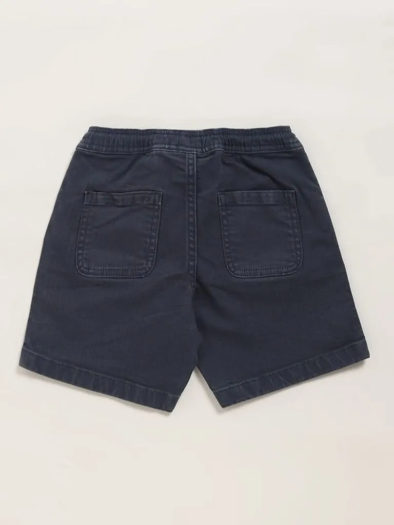 HOP Kids Solid Navy Shorts