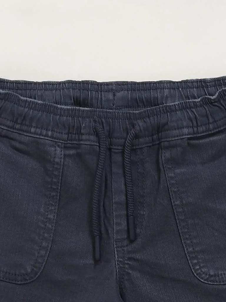 HOP Kids Solid Navy Shorts