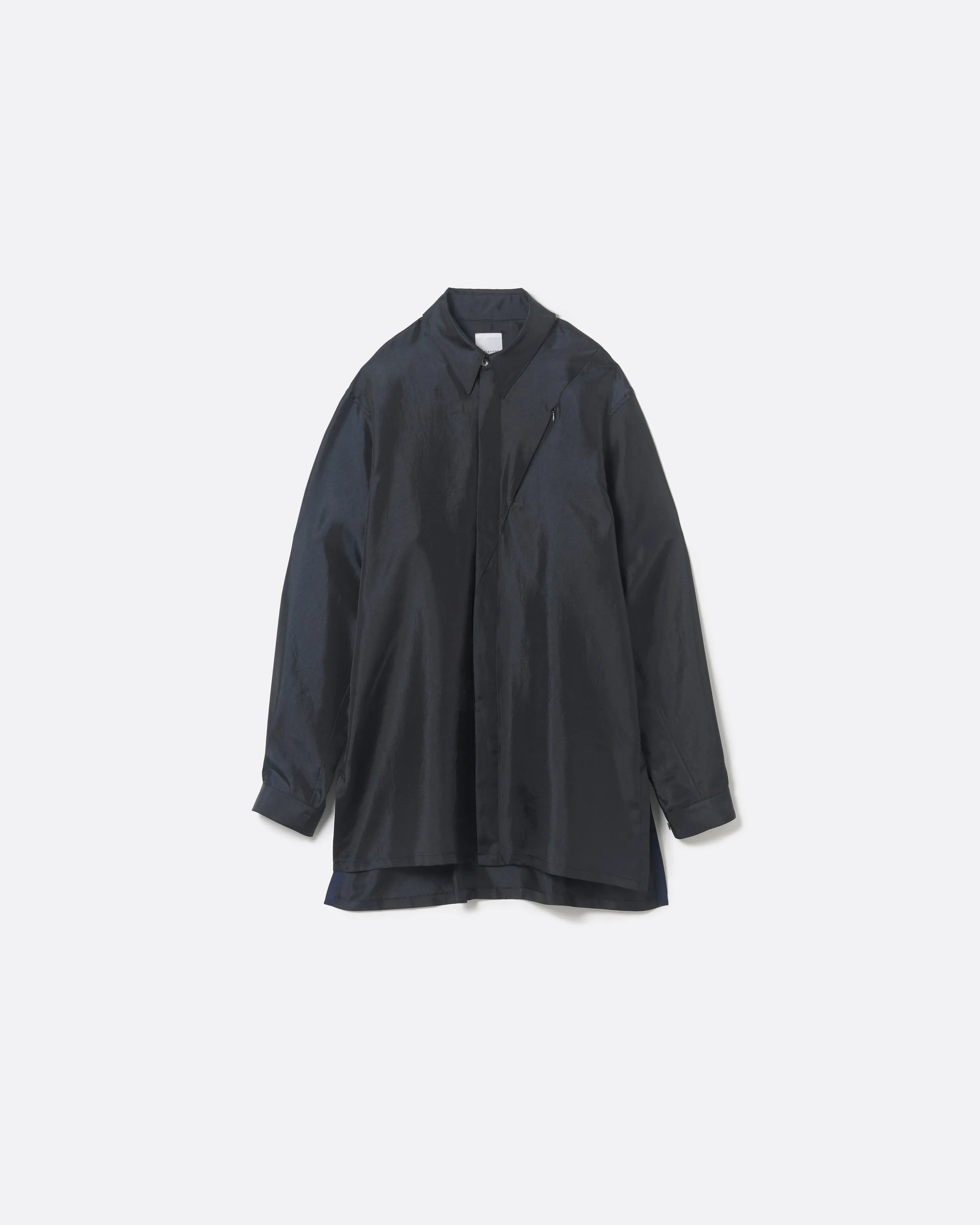 IRIDESCENT SEAM POCKET SHIRT .11 【NIGHT NAVY】