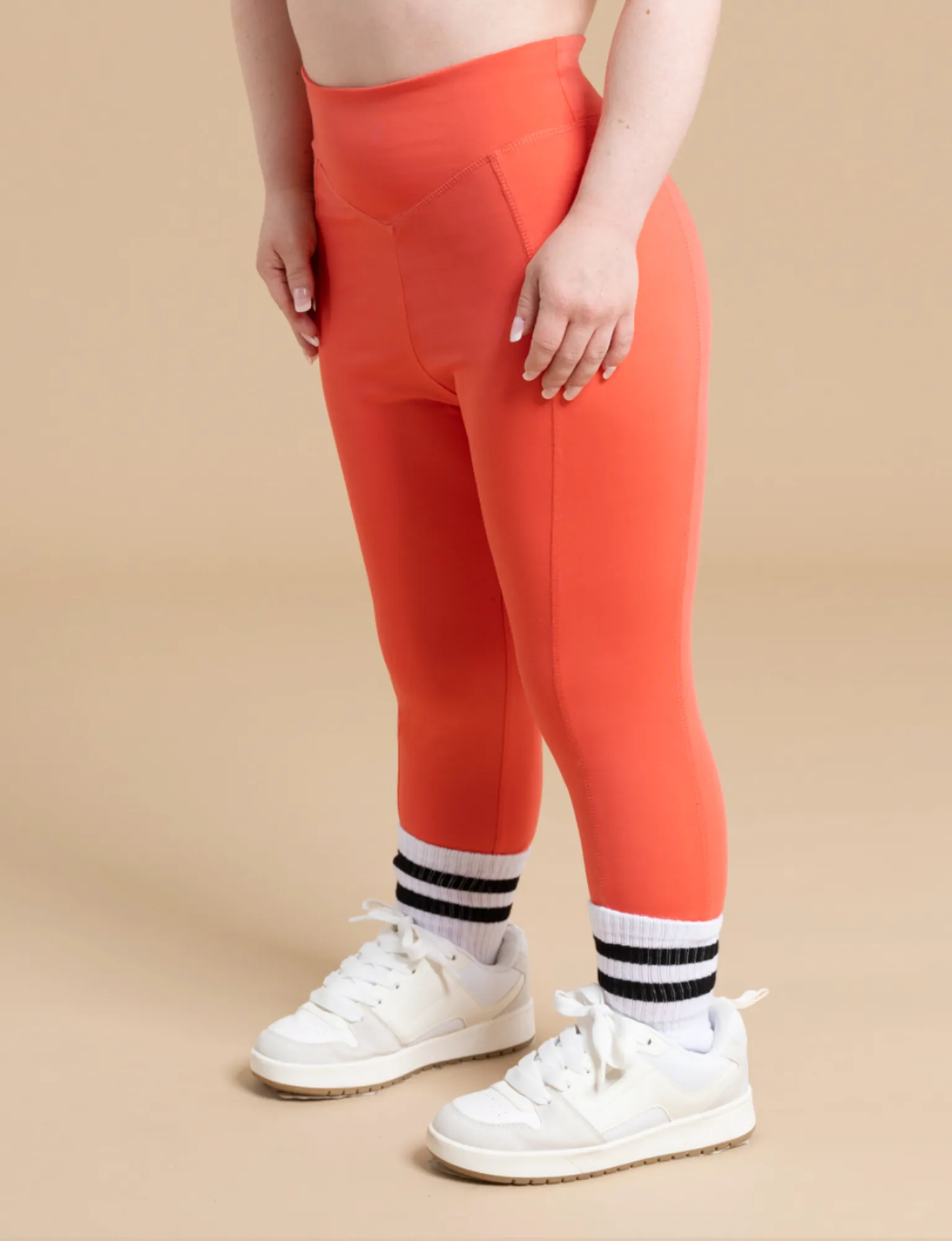 IRIS high waist leggings coral red