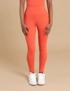 IRIS high waist leggings coral red