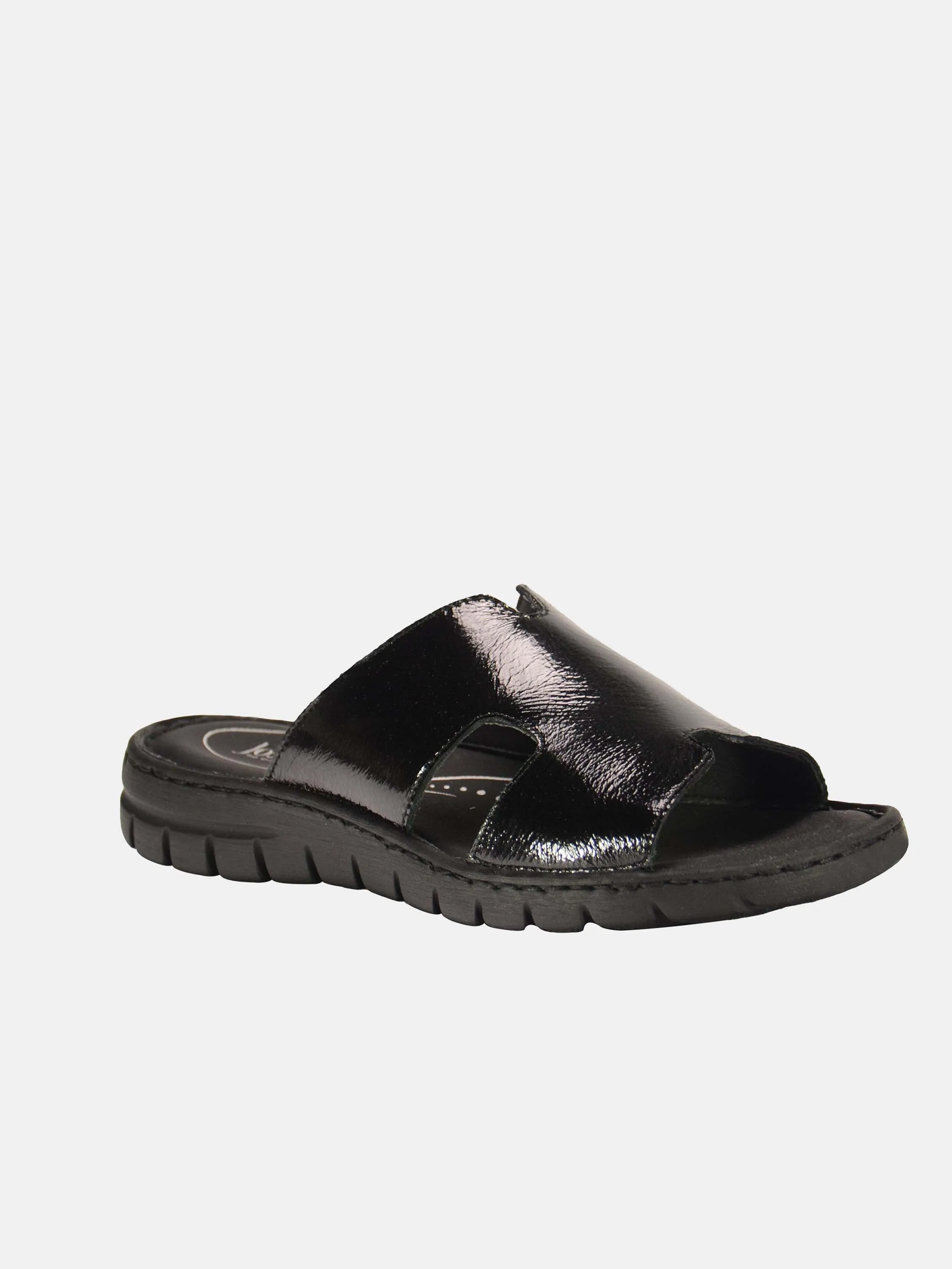 Josef Seibel Women's Shiny Leather Sandals