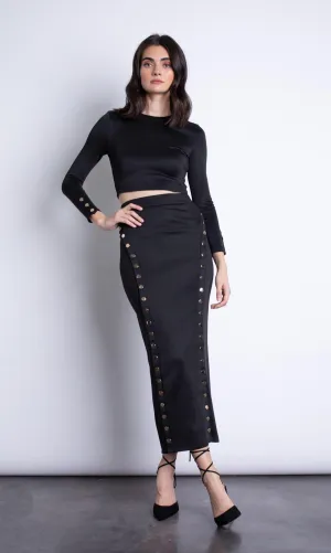 KAR Black Lilibeth Snap Midi Set