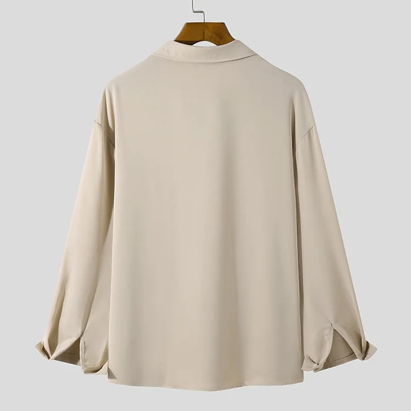 Korean Loose Fit Long-Sleeve Shirt