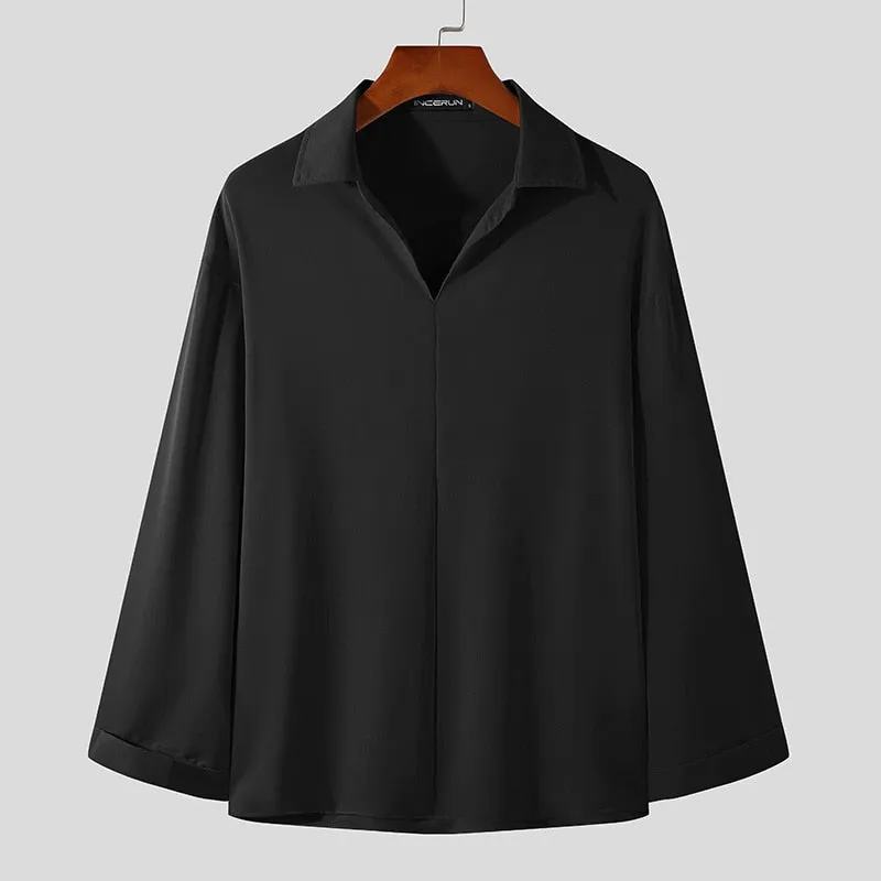 Korean Loose Fit Long-Sleeve Shirt