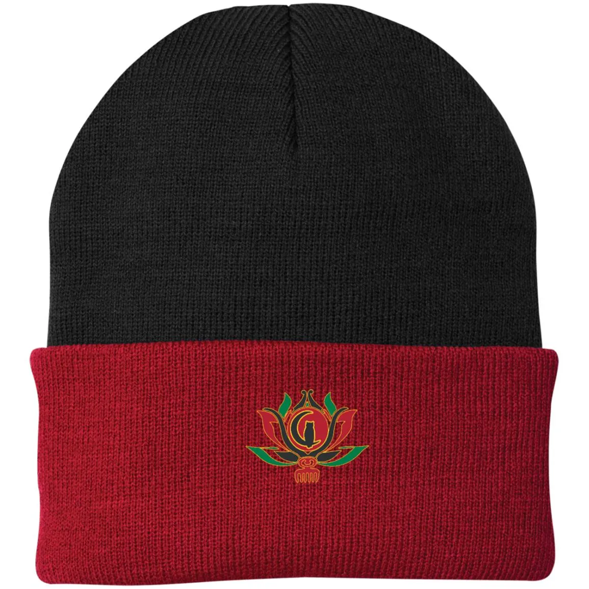 Kween Flower Knit Beanie Hat