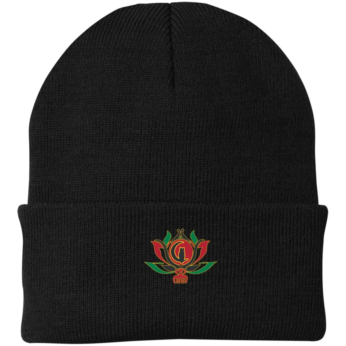 Kween Flower Knit Beanie Hat