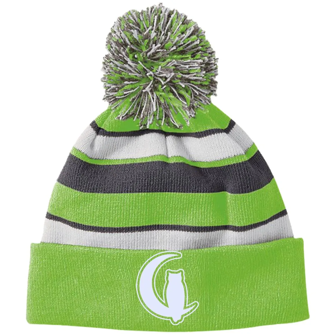 LaChouett WL Striped Beanie with Pom