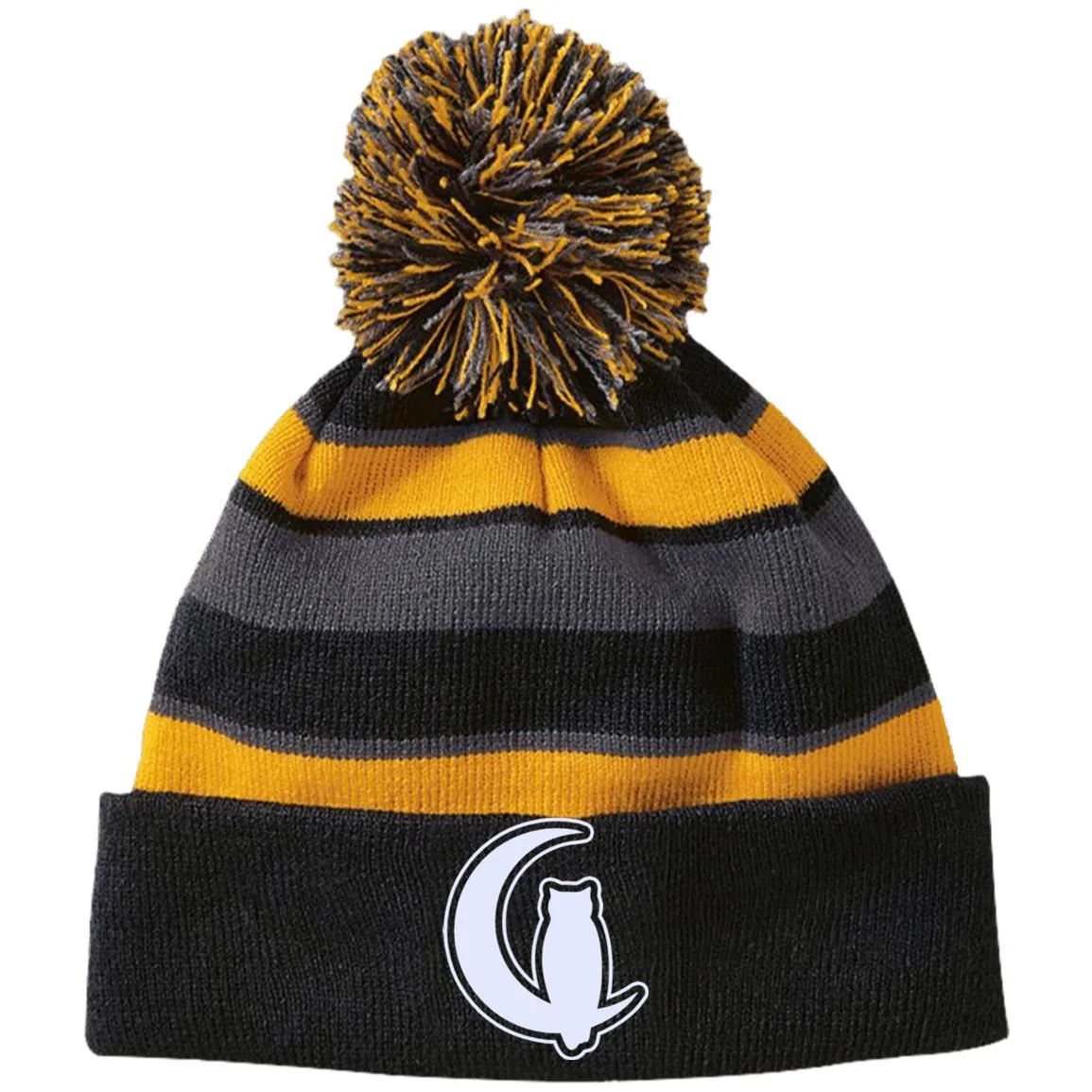 LaChouett WL Striped Beanie with Pom