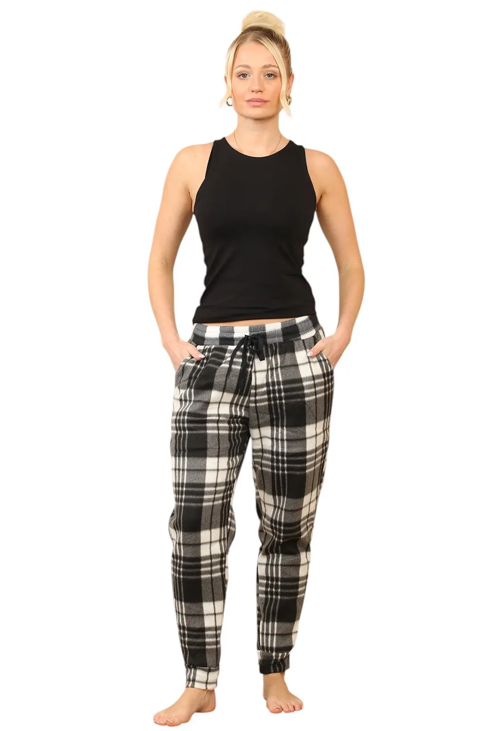 Ladies Sherpa Fleece Lined Lounge Bottoms