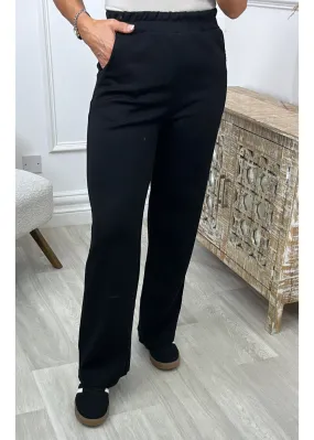 Leanne Black Wide Leg Trousers