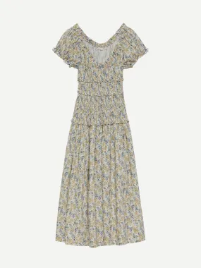 Leanne Dress in Bleu Wildflower Thicket