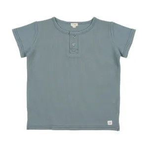 Lil Legs Boys Boxy Henley in Ocean