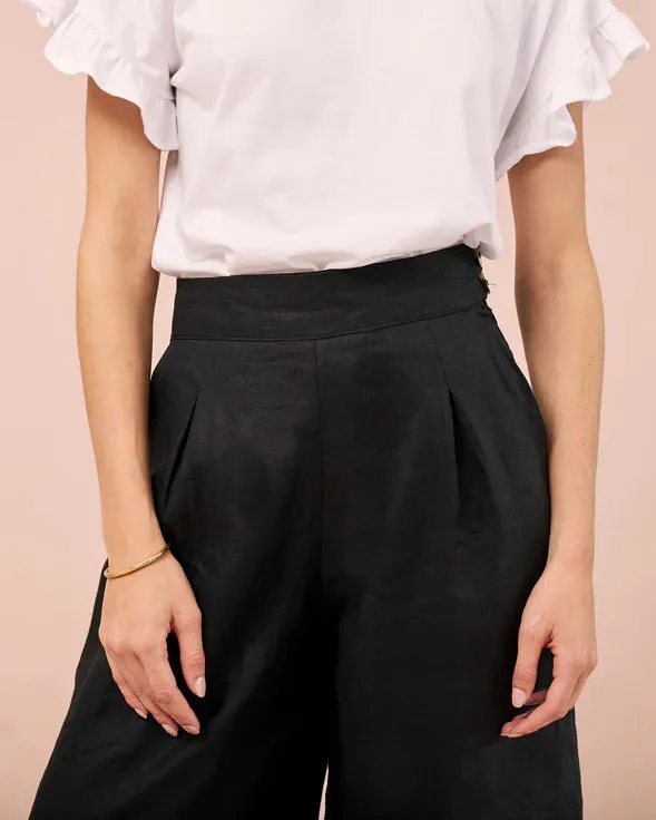 Linen Culottes - Black