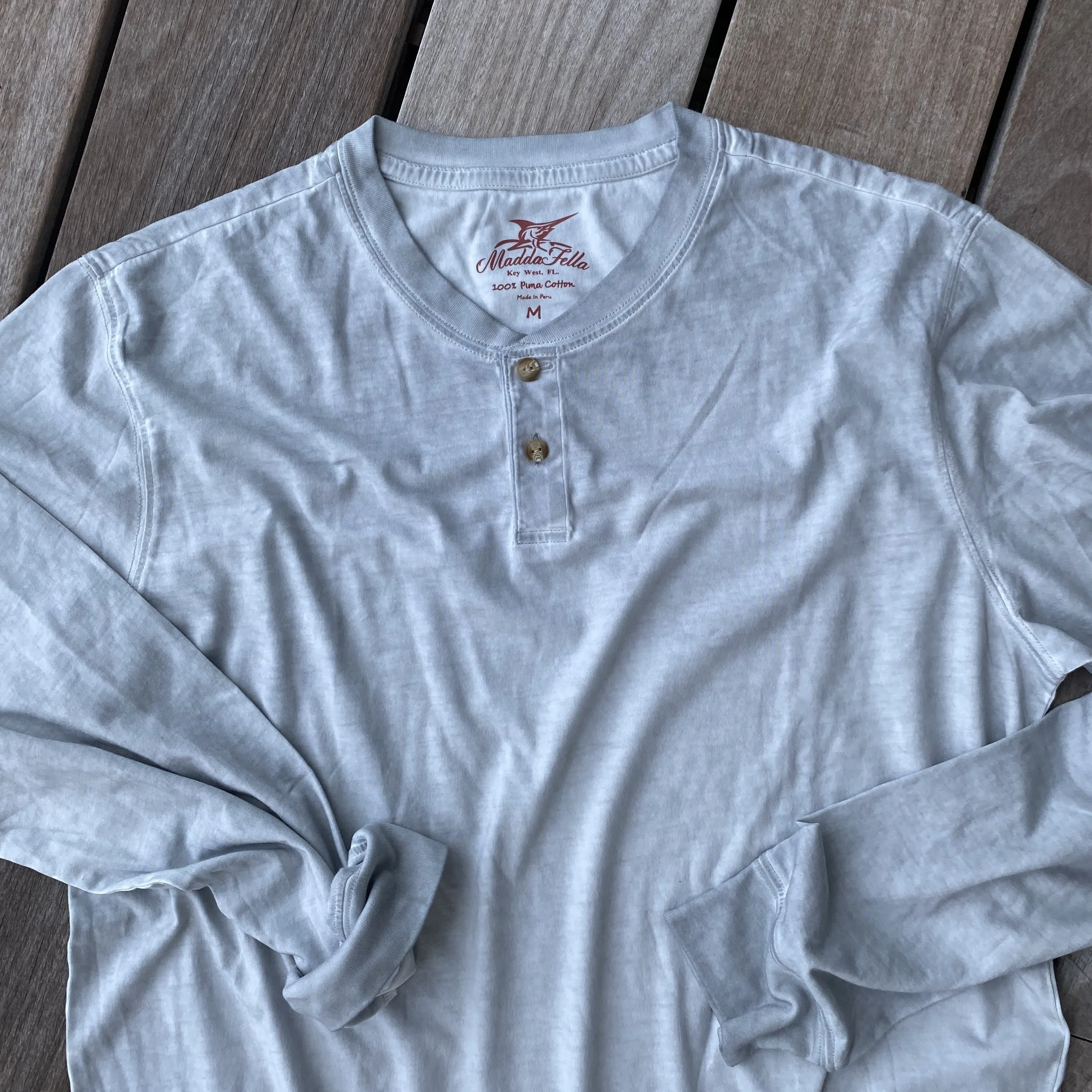 Long Sleeve Oil Wash Henley