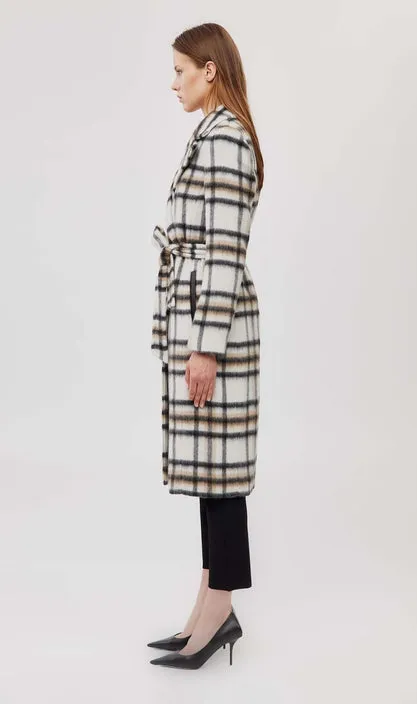 Mackage - Sienna Wool-Mohair Coat in Plaid