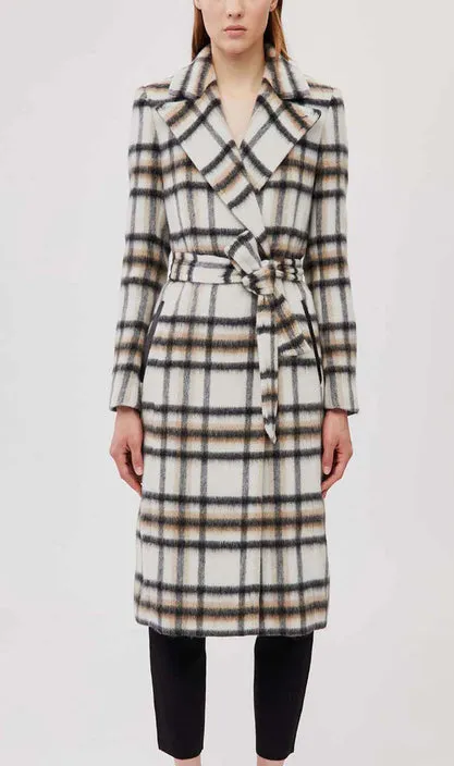 Mackage - Sienna Wool-Mohair Coat in Plaid