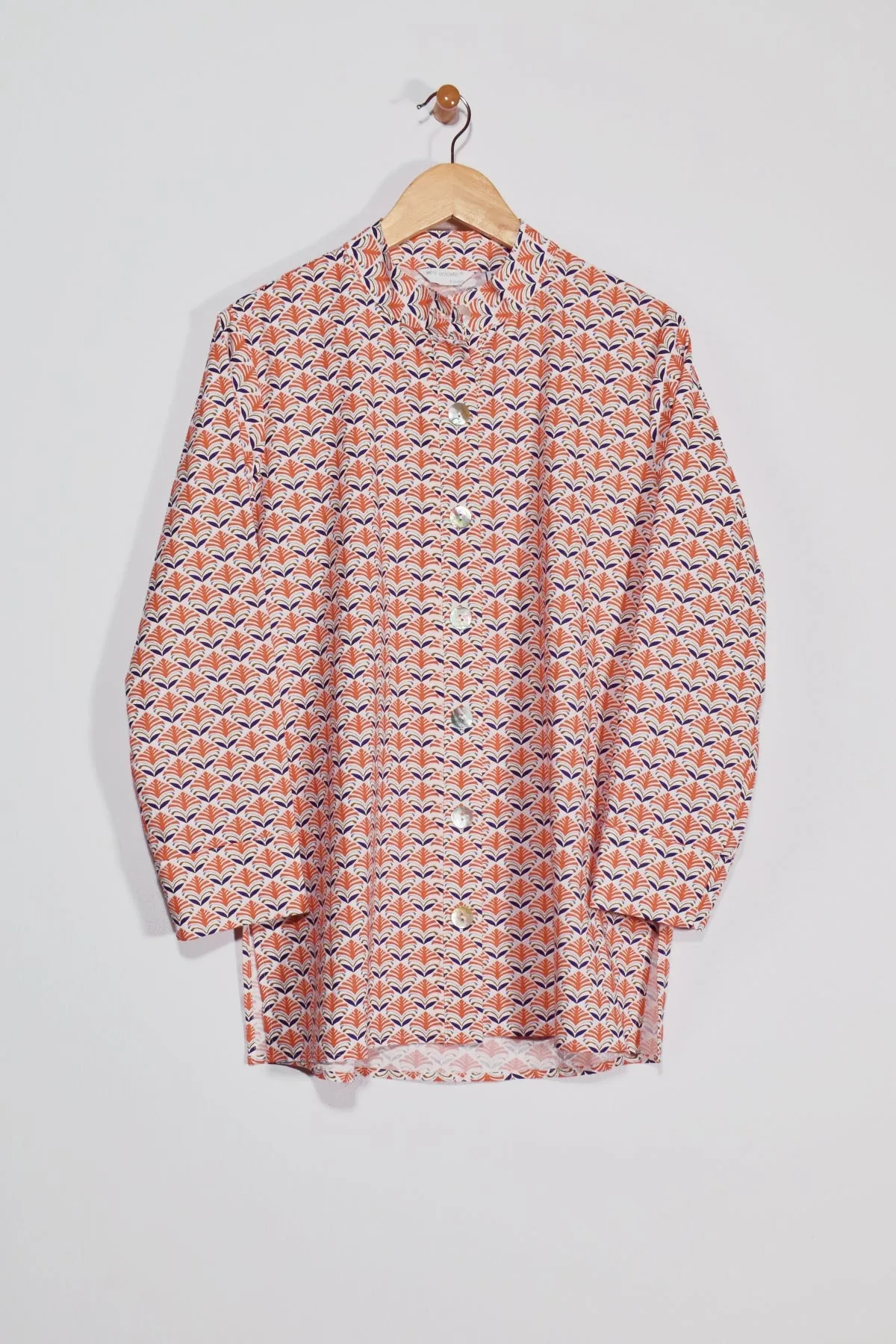 Mandarin Collar Printed Tunic