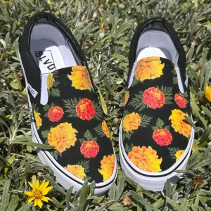 Marigold Flower - BLVD Custom Original Slip On Shoes