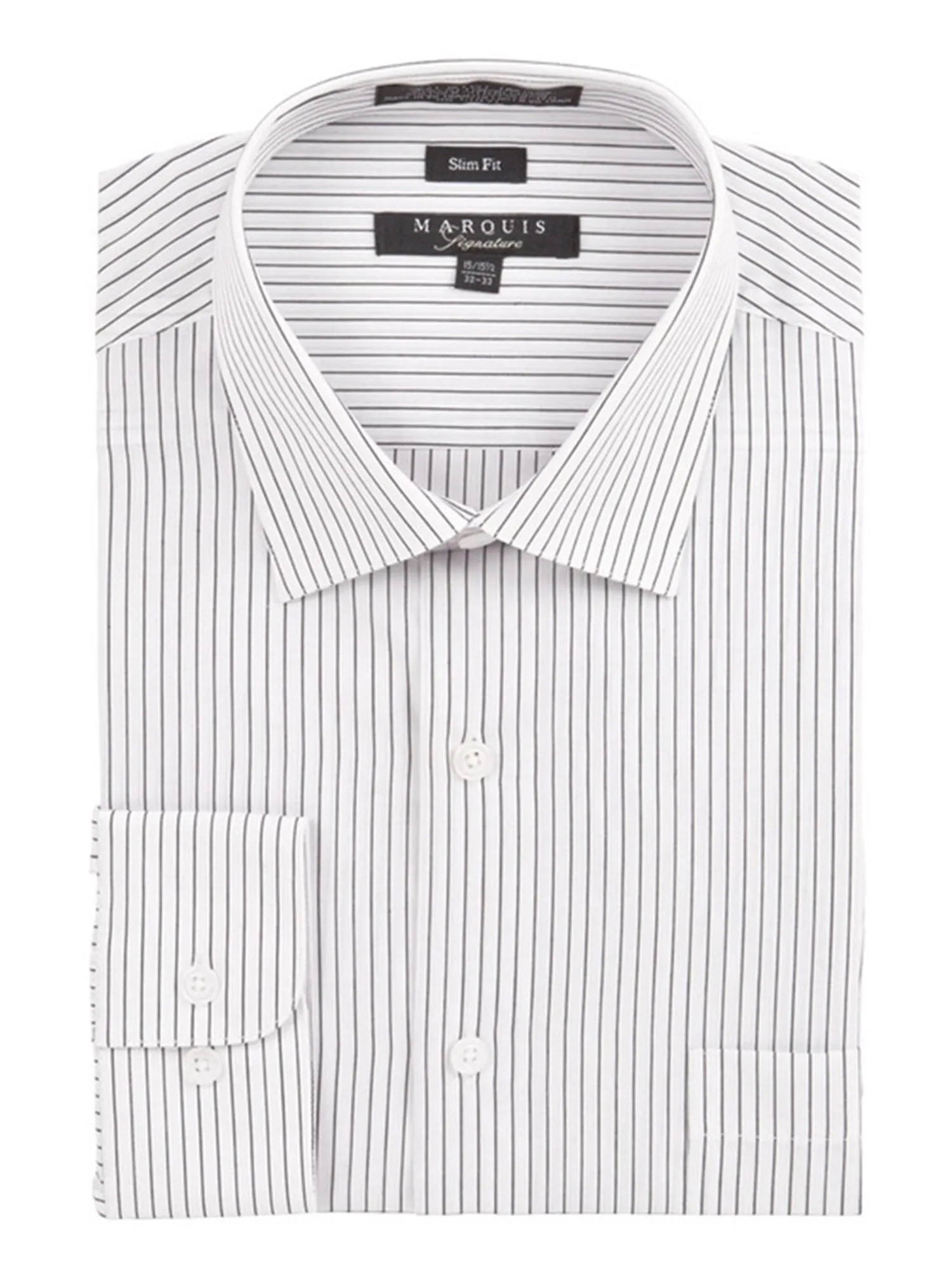 Marquis Men's Pin Striped Slim Fit Dress Shirt