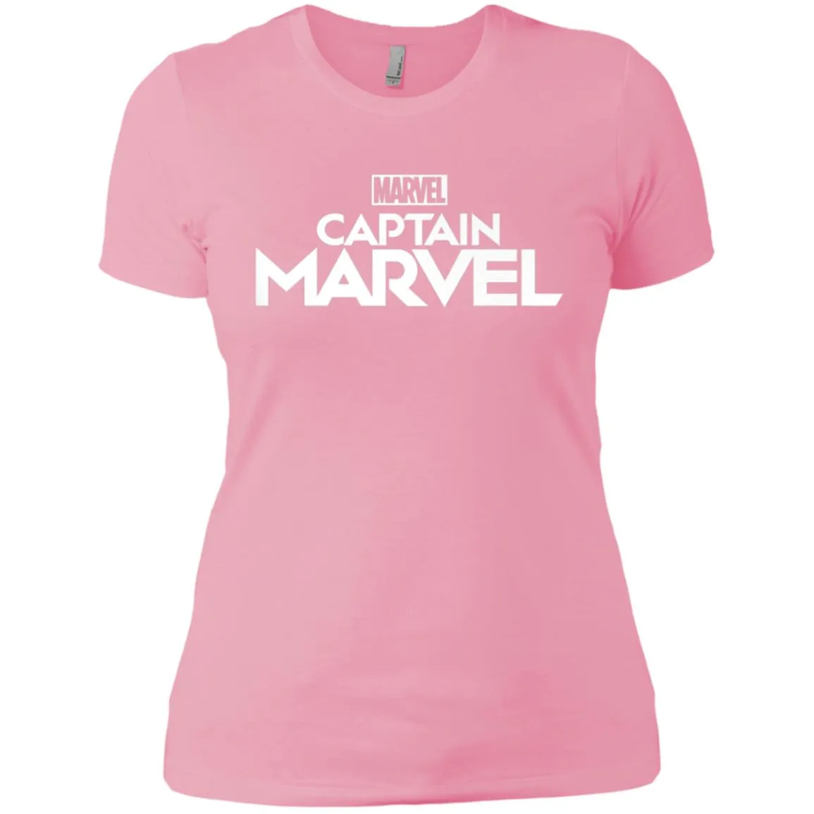 Marvel Captain Marvel Movie Logo White Women Cotton T-Shirt