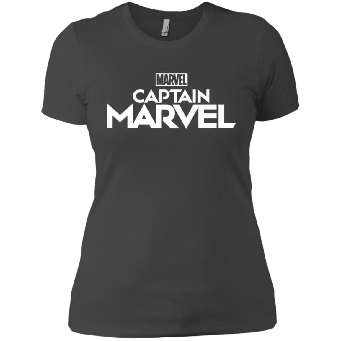 Marvel Captain Marvel Movie Logo White Women Cotton T-Shirt