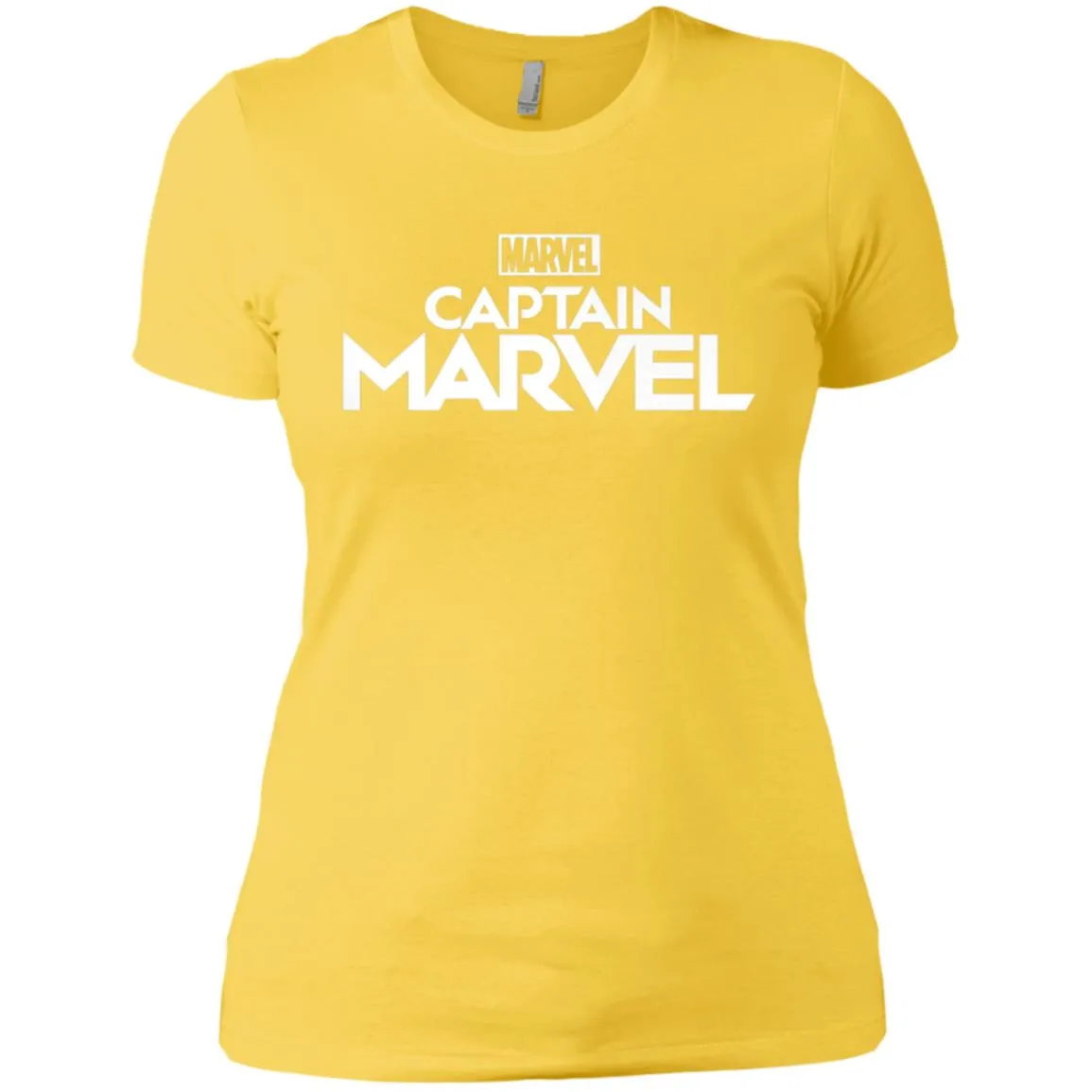 Marvel Captain Marvel Movie Logo White Women Cotton T-Shirt