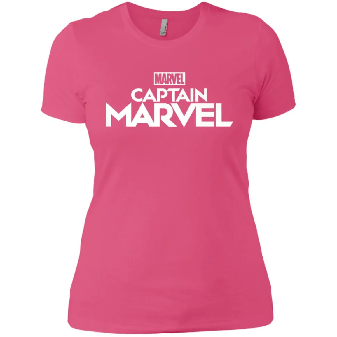 Marvel Captain Marvel Movie Logo White Women Cotton T-Shirt