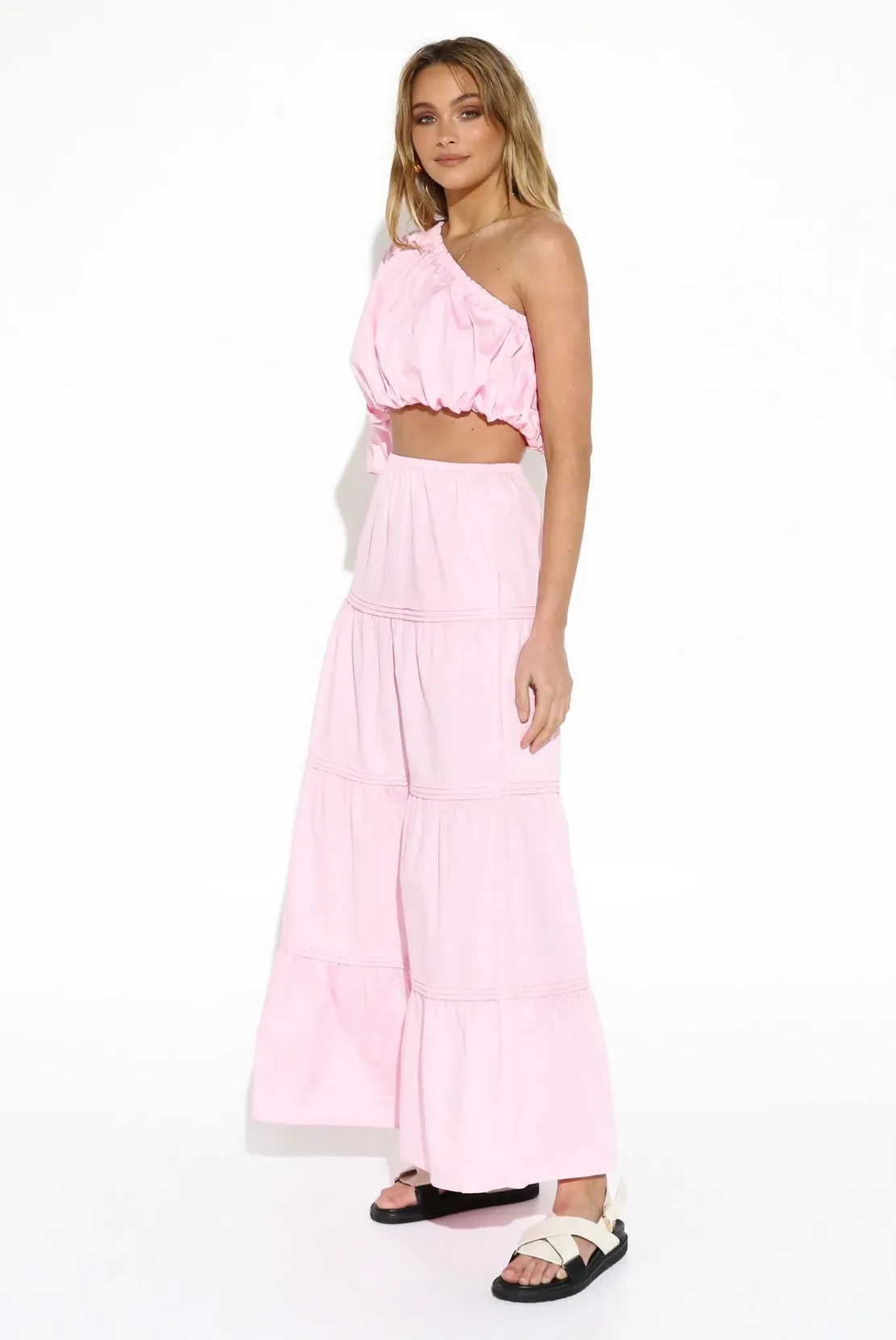 Matilda pink maxi skirt