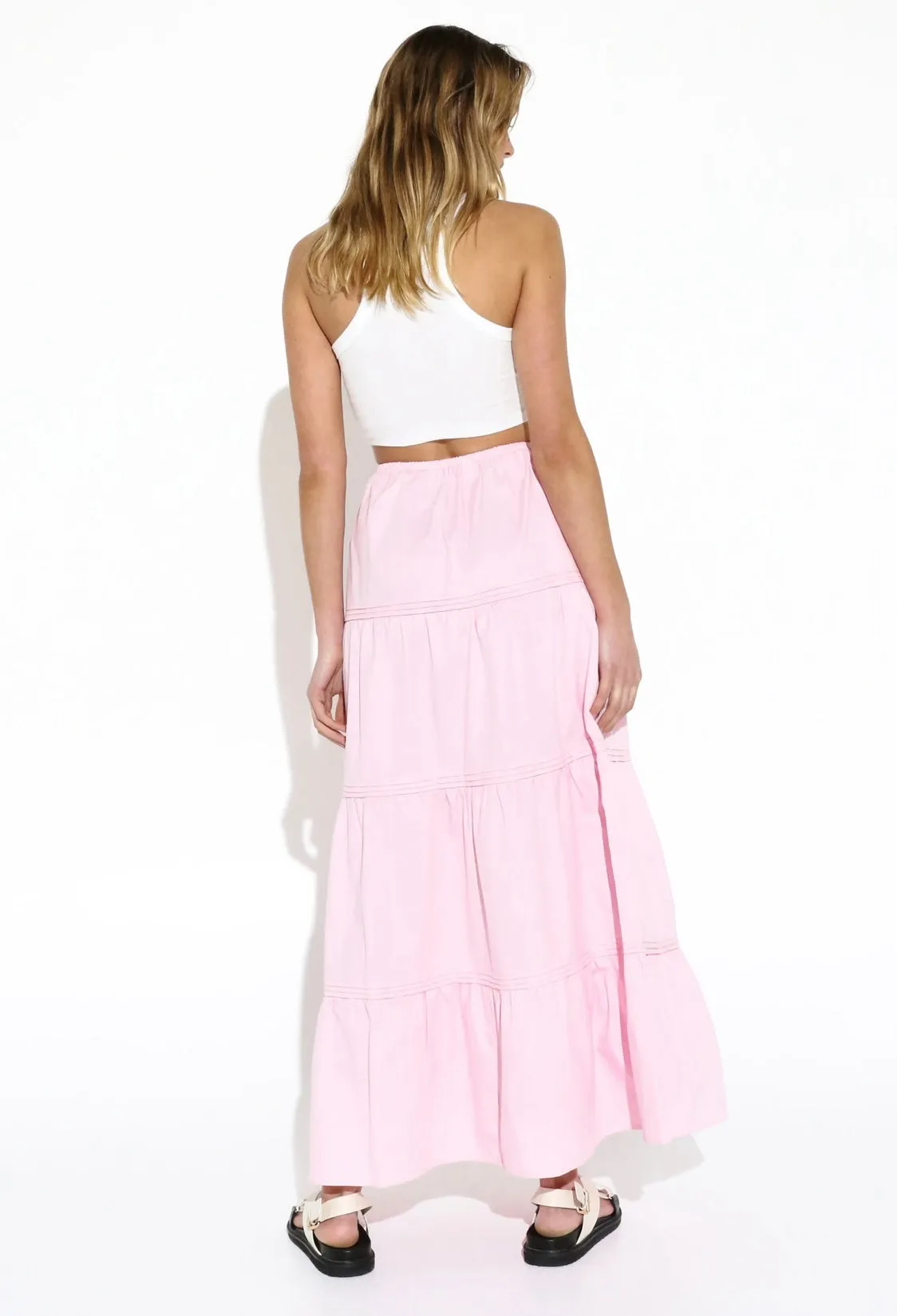 Matilda pink maxi skirt