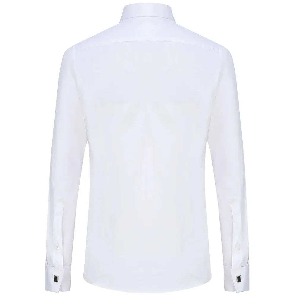 MC - Classic French Cuff Shirt: White, standard-fit, long sleeve, perfect for office wear