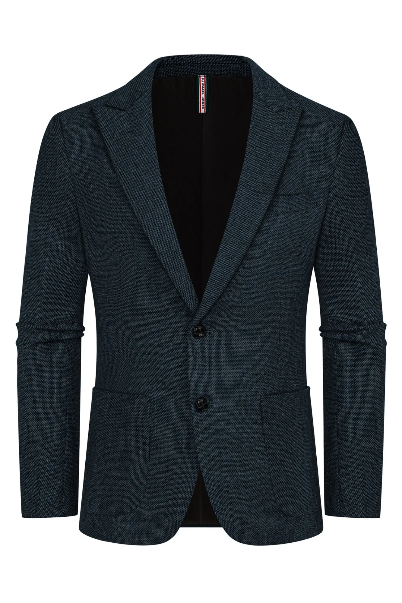 Men Basic Blazer Coat Long Sleeve Peak Lapel Two-Button Casual Suit Coat