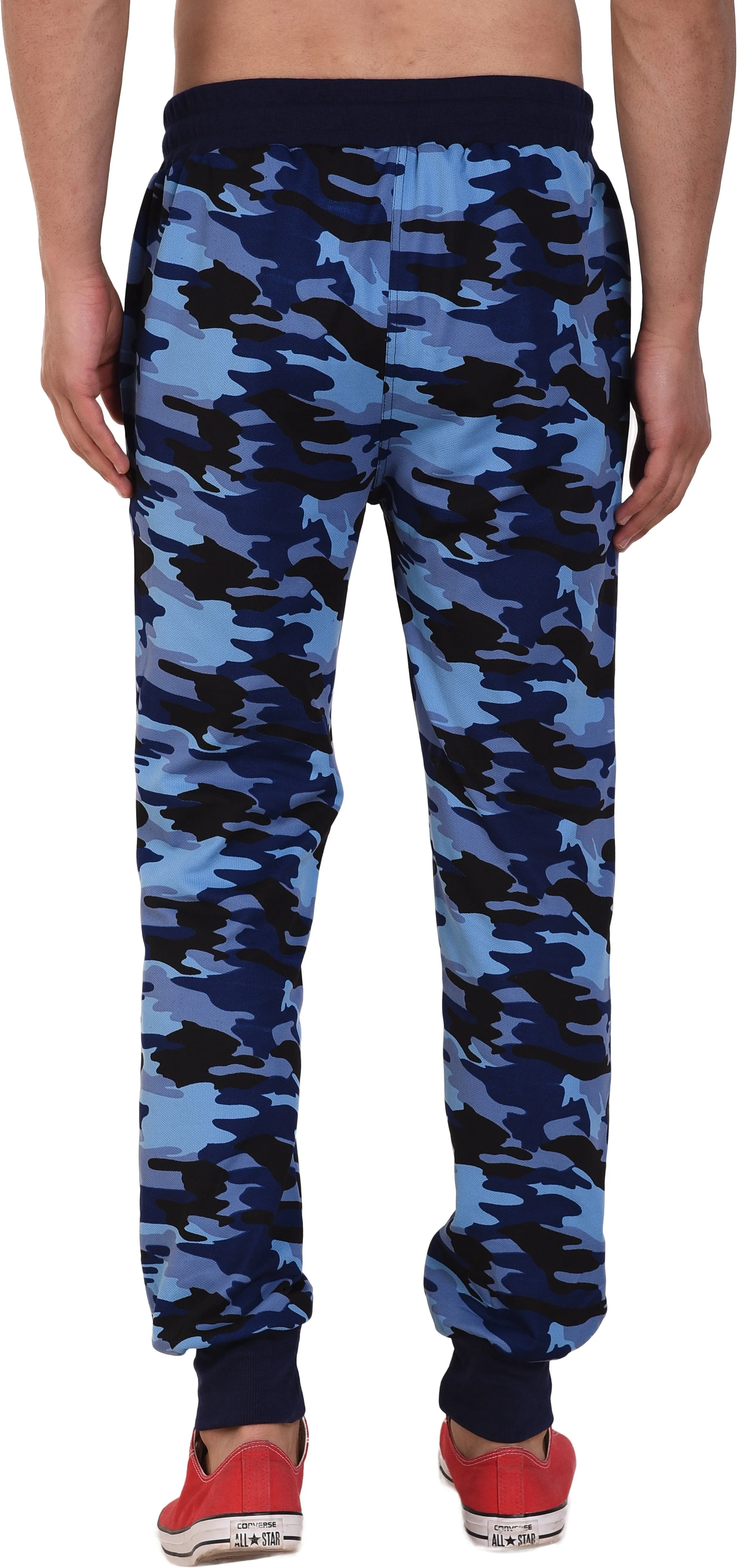 Men Camouflage Blue Track Pants (Pack of 1)