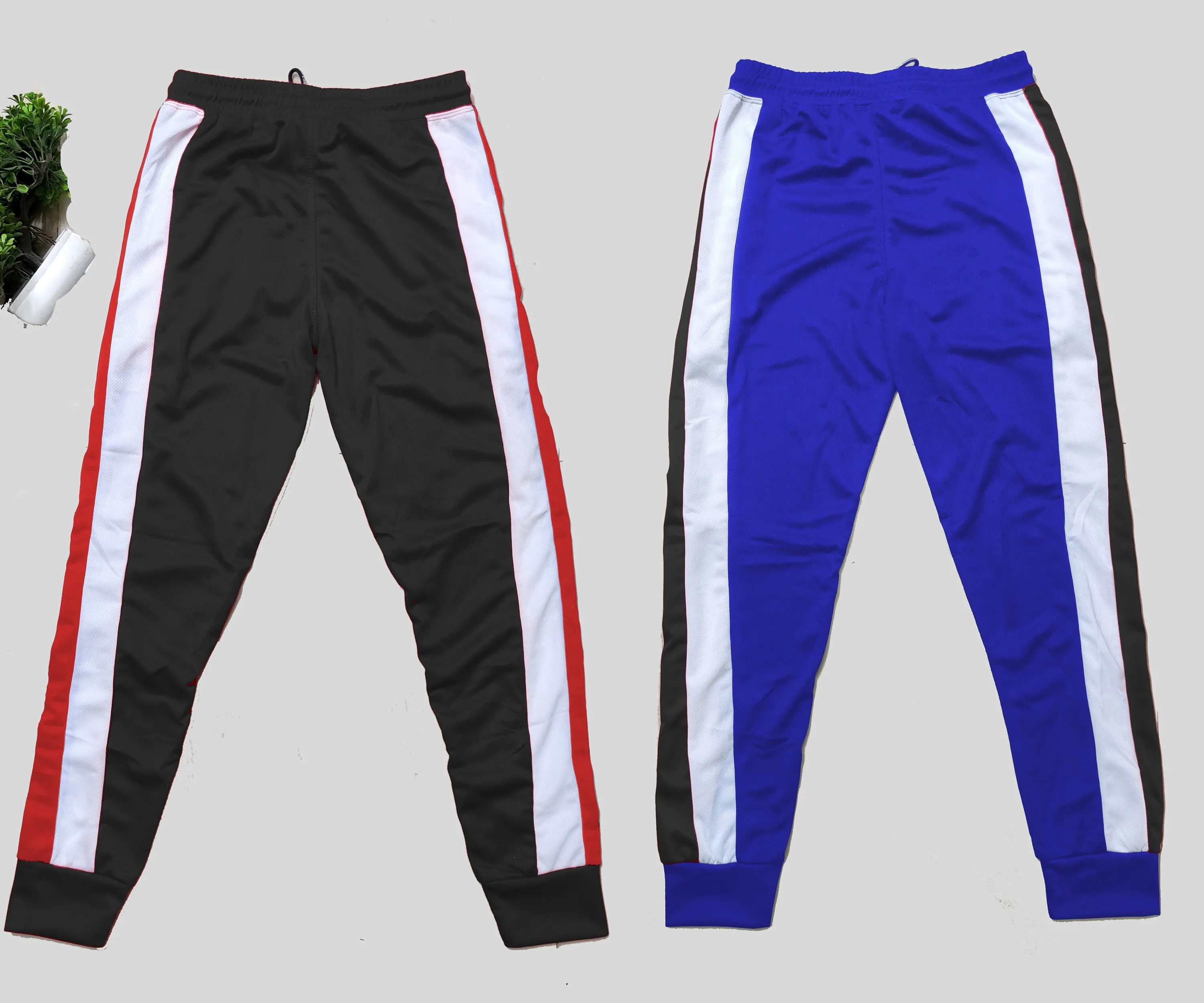 Men Colorblock Black/Blue Joggers (Pack of 2)