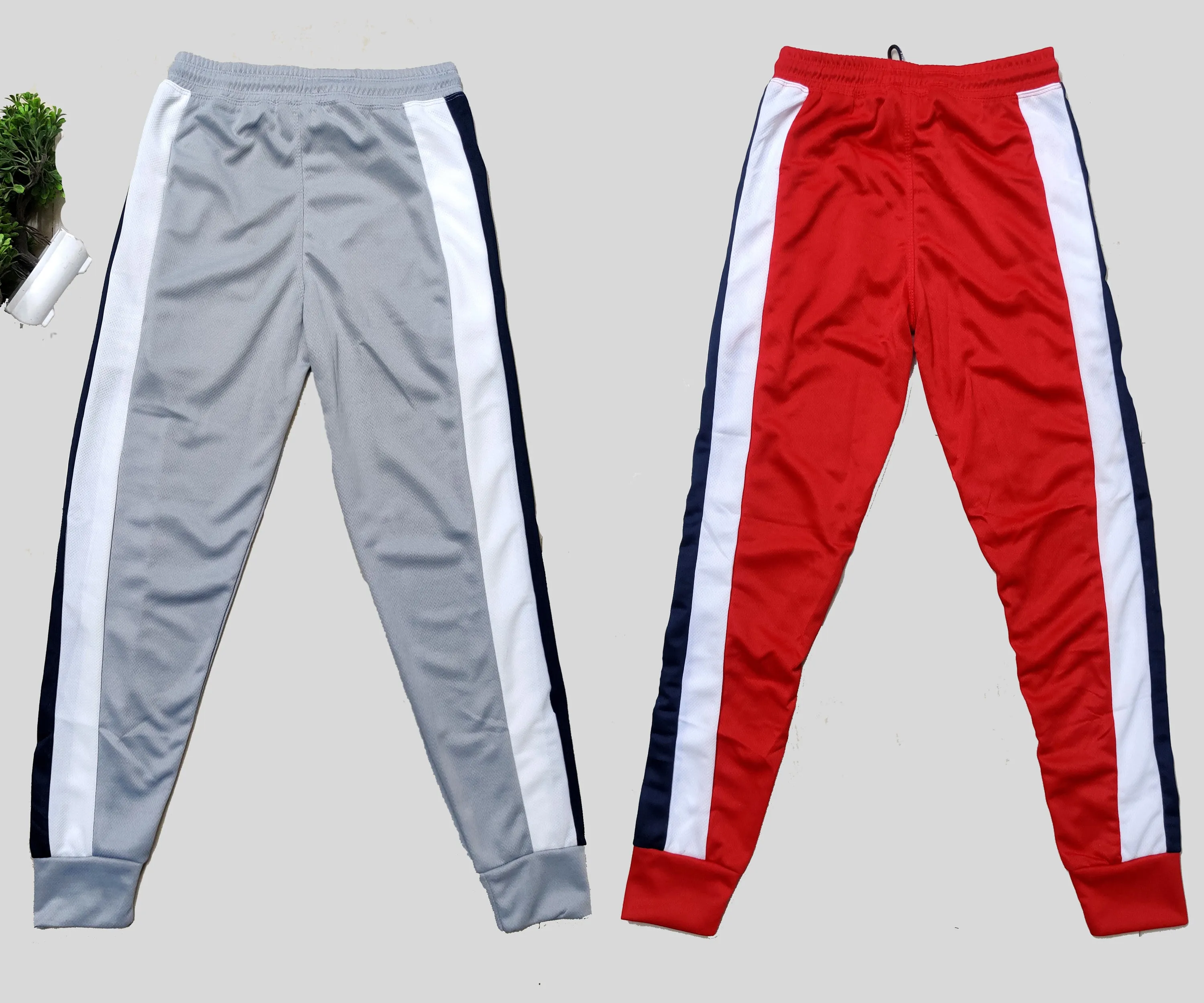 Men Colorblock Grey/Red Joggers (Pack of 2)