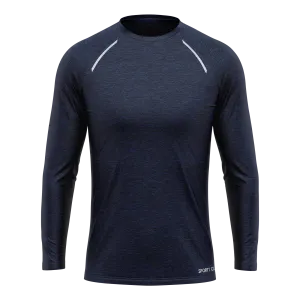 Men's Blue Long Sleeve Thermal T-Shirt